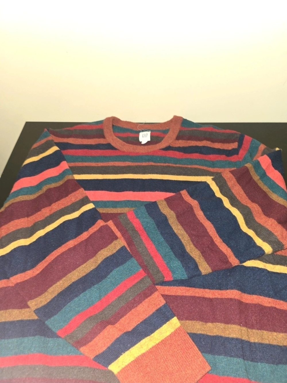GAP Men's Multicolor Striped Crewneck Sweater